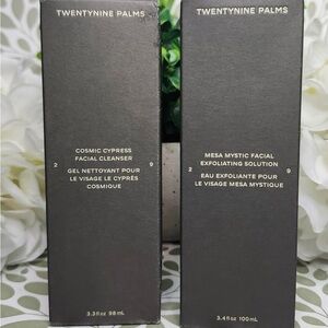 Twentynine Palms Facial Cleanser & Exfoliating Solution Set. Never opened boxes